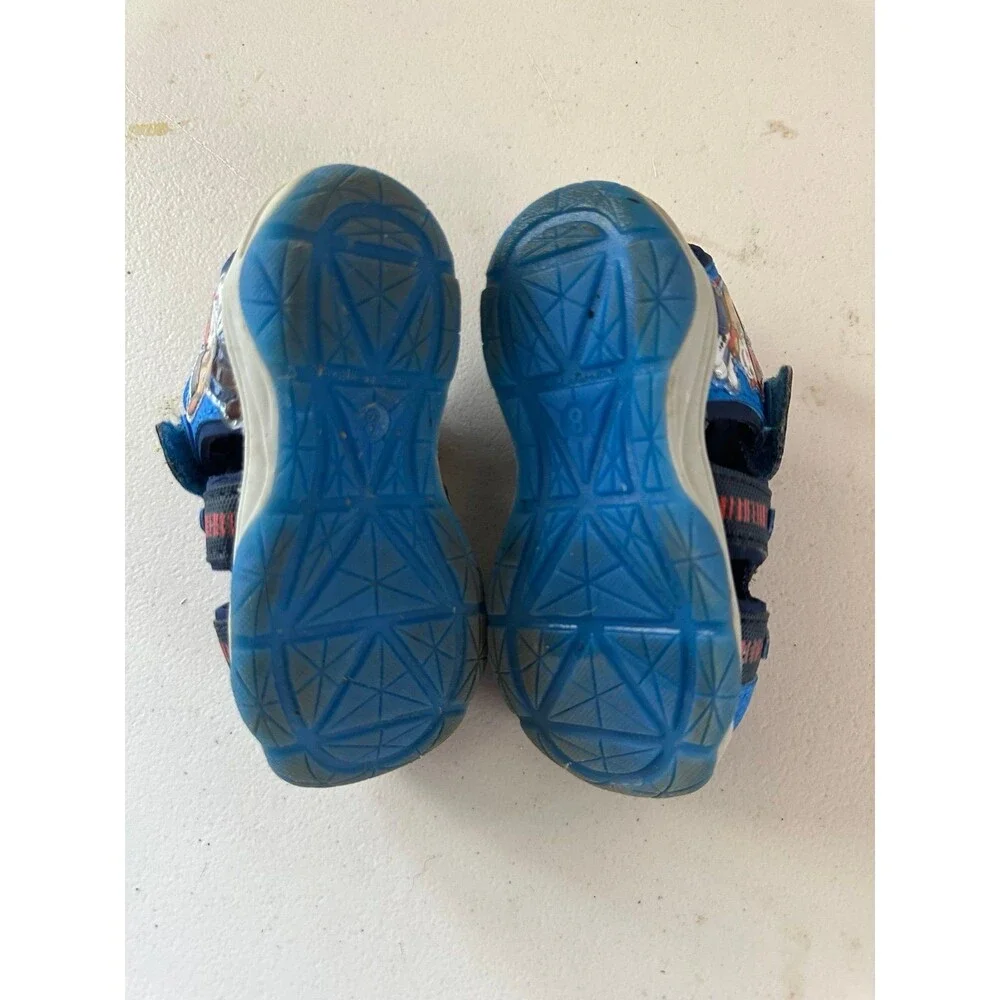 Paw Patrol Toddler Little Kid Light Up Monkey Caged Hook Loop Water Sandals 8